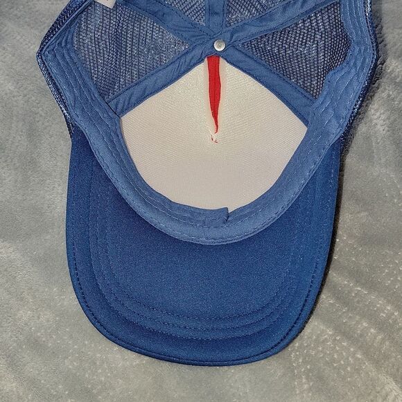 'Merica Abe Lincoln Mesh Adjustable Snapback Trucker Hat ☆ Red & Blue NWOT - Picture 5 of 5